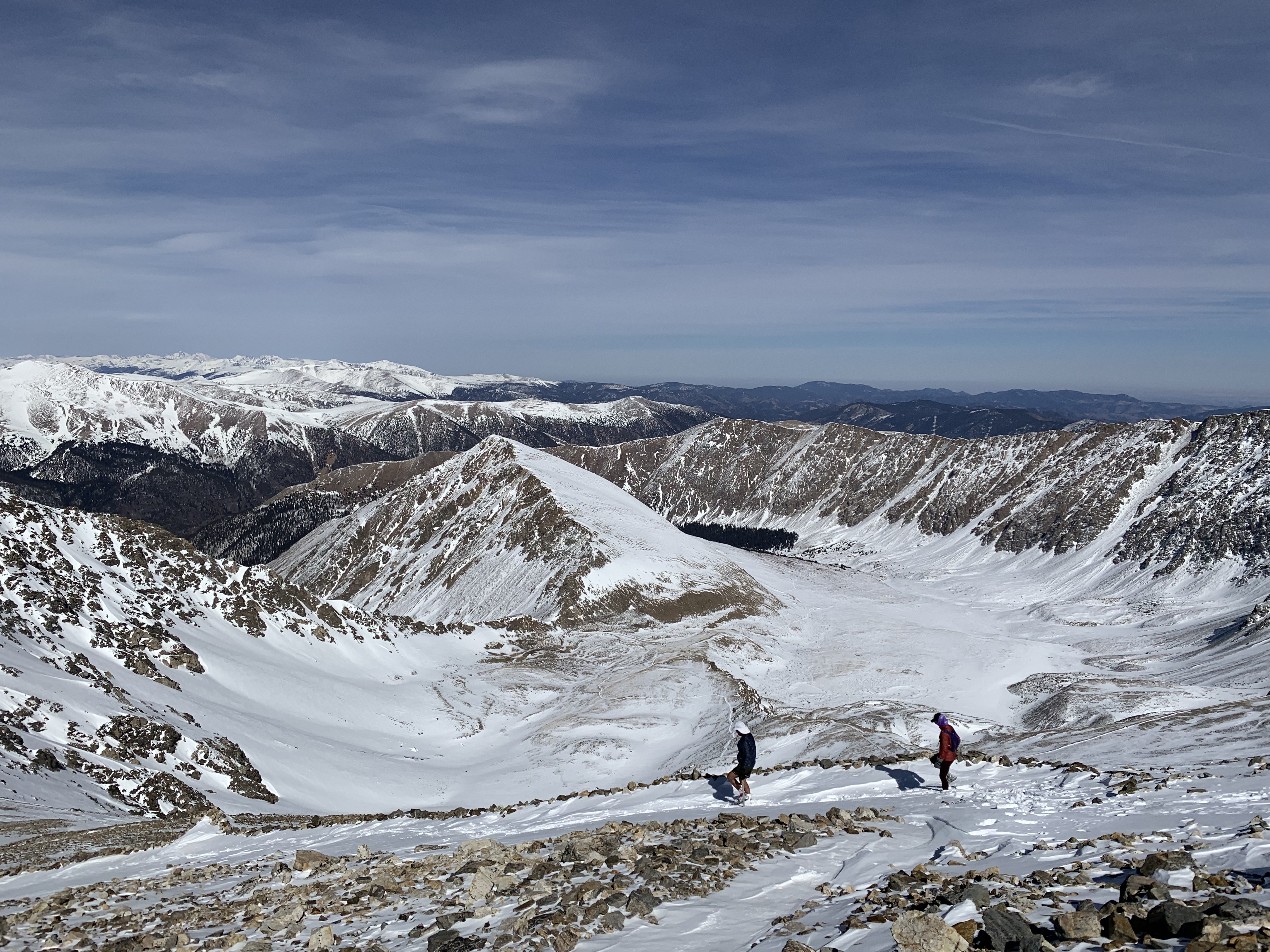 Training this past winter was funner than ever with Miranda at my side. We did Grays and Torreys for her first fourteeners and went up Bear Peak in a blizzard. It was awesome!