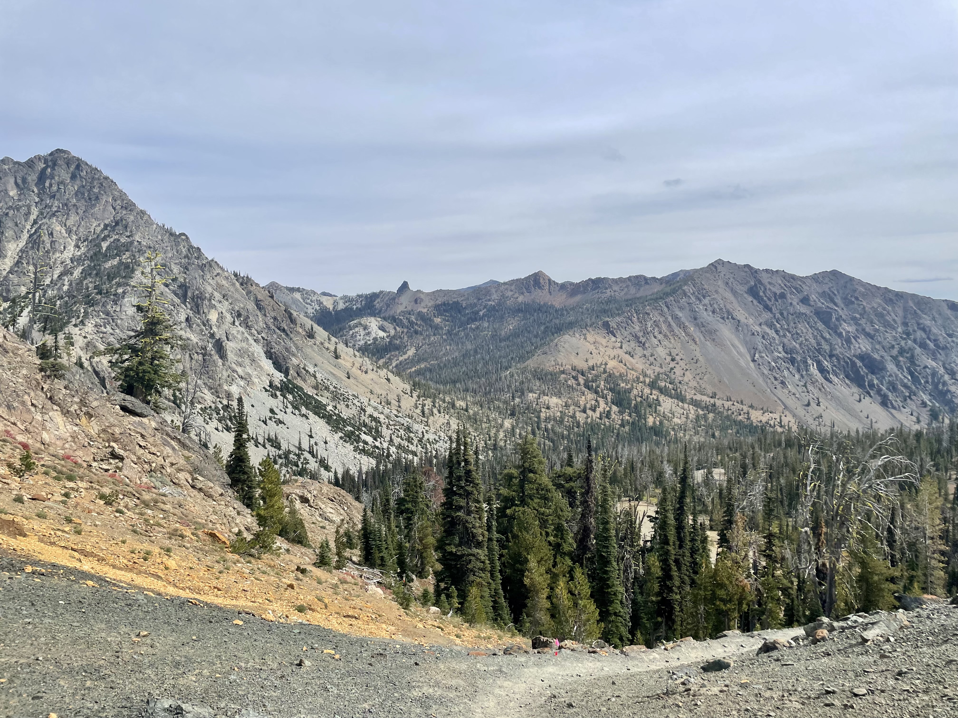 alpine pass between Iron Peak and Miller Peak
